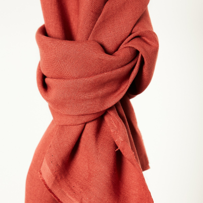 Nisa Softened Linen - Coral Red