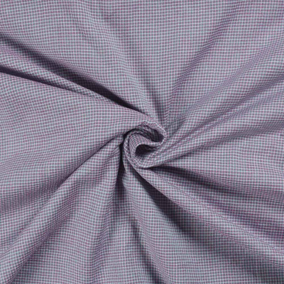 Purple Mini Check - handwoven cotton