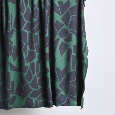 REMNANT  30x160 // Odd Puzzle, Chalky Green - Saja Viscose Stretch Jersey
