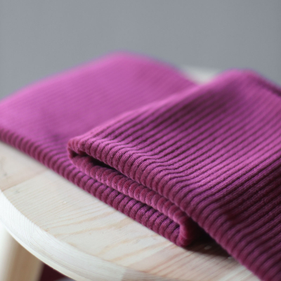 Organic Velvety Cord Knit - Fuchsia