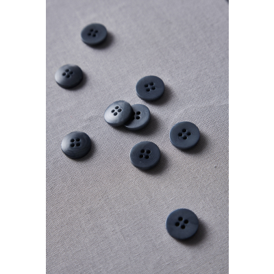 Plain Corozo Button 11 mm-29-Dusty Blue