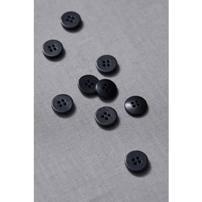 Plain Corozo Button 15 mm-Dark Navy