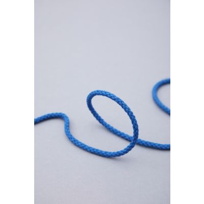 Round Cotton Cord, 5 mm-Intense Blue
