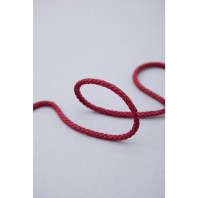 Round Cotton Cord, 5 mm-Red