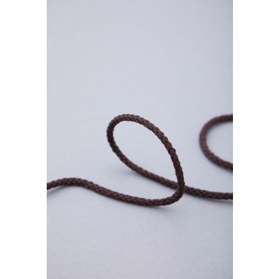 Round Cotton Cord, 5 mm-Umber