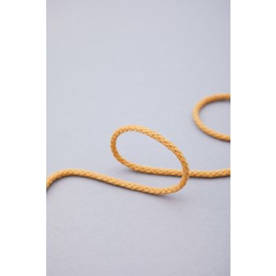 Round Cotton Cord, 5 mm-Dry Mustard