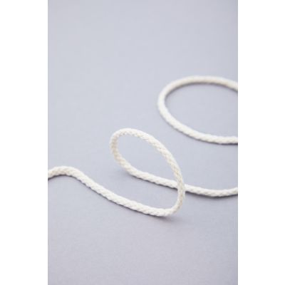 Round Cotton Cord, 5 mm-Natural