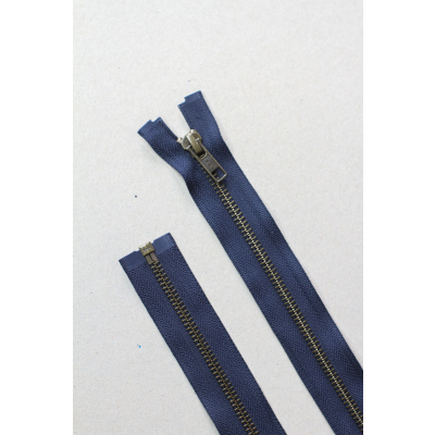 Separating Zipper (Metal)-55 cm-Indigo Night