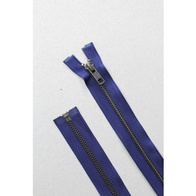 Separating Zipper (Metal)-55 cm-Cobalt Blue