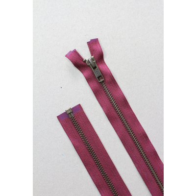 Separating Zipper (Metal)-55 cm-Fuchsia