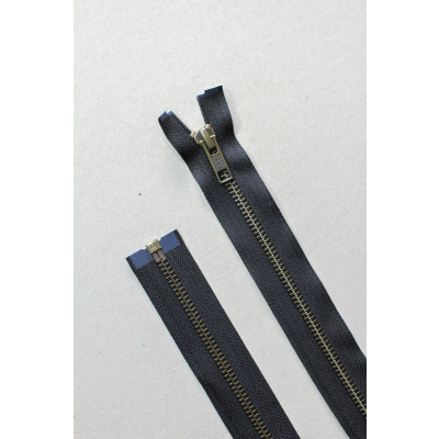 Separating Zipper (Metal)-75 cm-Black