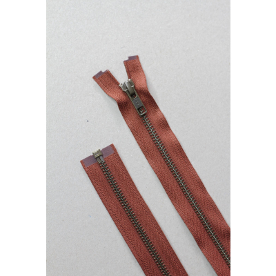 Separating Zipper (Metal)-55 cm-Sienna