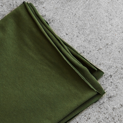 Organic Single Stretch Jersey - Green Khaki