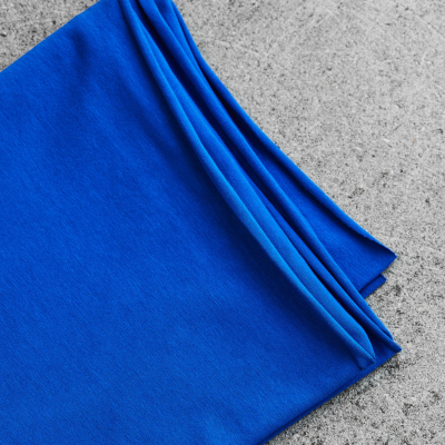Organic Single Stretch Jersey - Intense Blue
