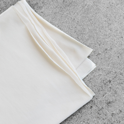 Organic Single Stretch Jersey - Creamy White