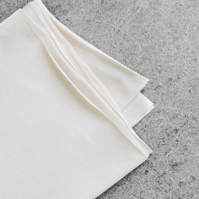 REMNANT  70x160 // Organic Single Stretch Jersey - Creamy White