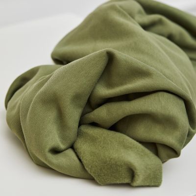 REMNANT 45x180 // Organic Basic Brushed Sweat - Olive Green