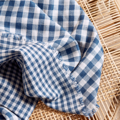 Vichy Gingham Double Gauze - River