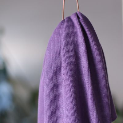 REMNANT  55x140 // Viscose Trim Knit - Violet Fig