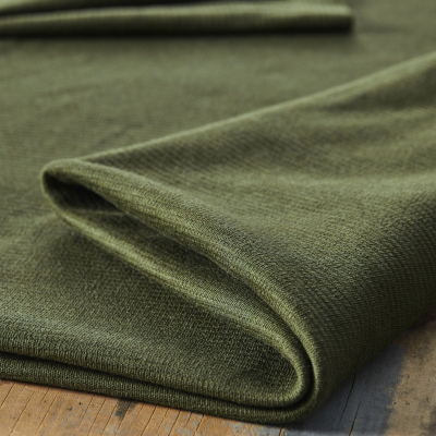 Organic Woolen Ottoman - Green Khaki